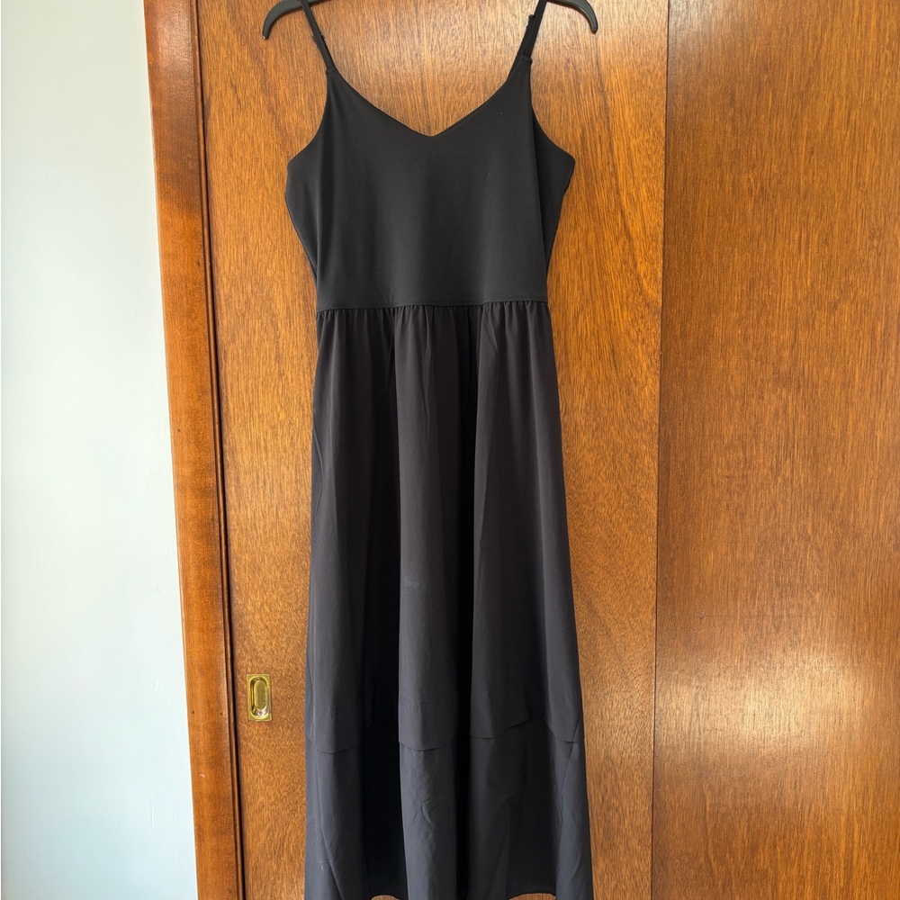 Athleta Black Spaghetti Strap Maxi Dress